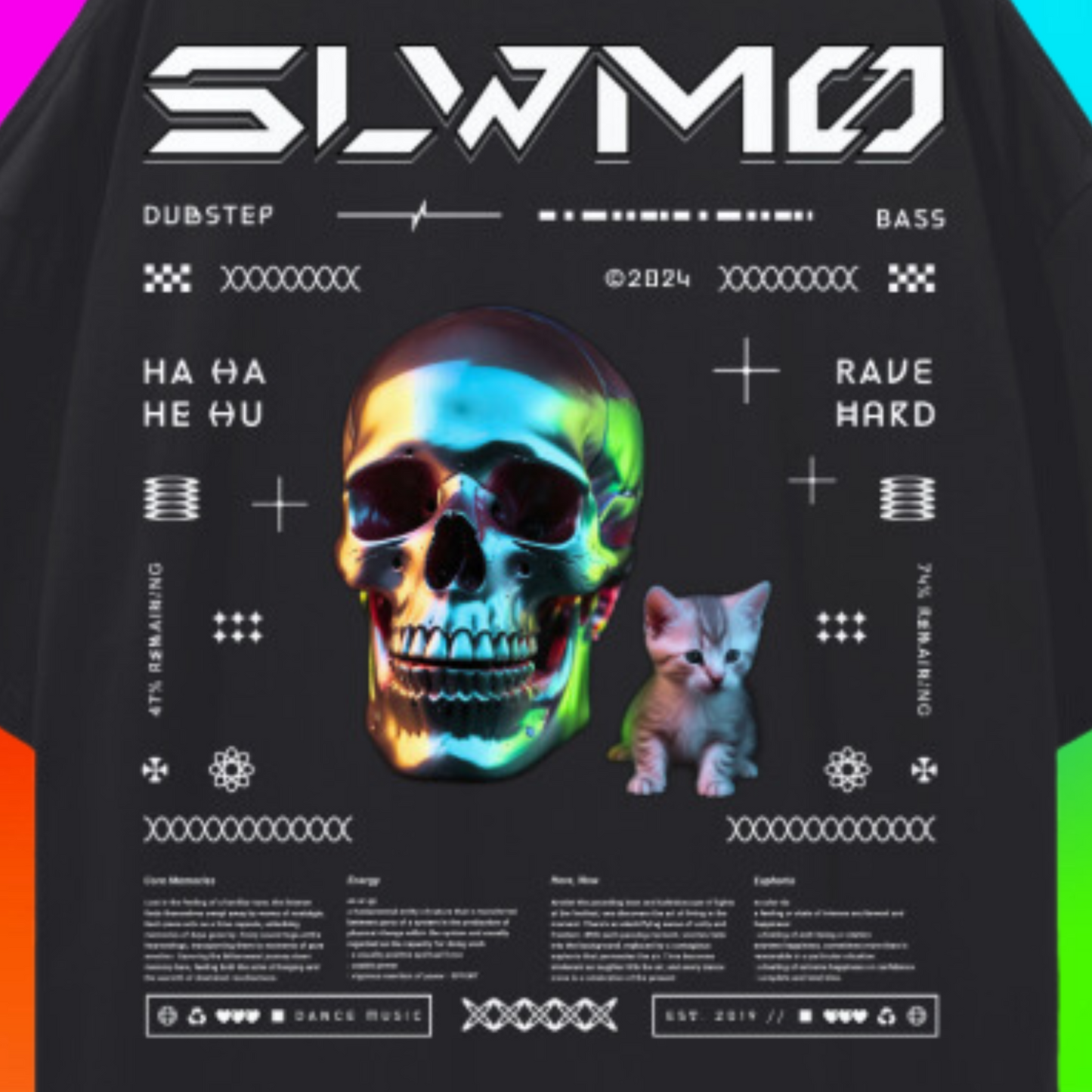 SLWMO Rave Hard Drop Shoulder Heavyweight Tee