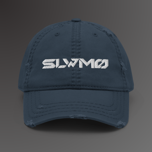 SLWMO Distressed Dad Hat (White Thread)