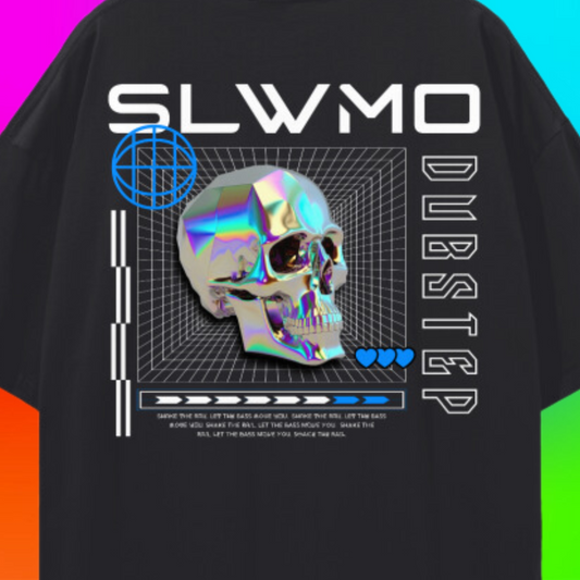 SLWMO Skull Future Drop Shoulder Heavyweight Tee